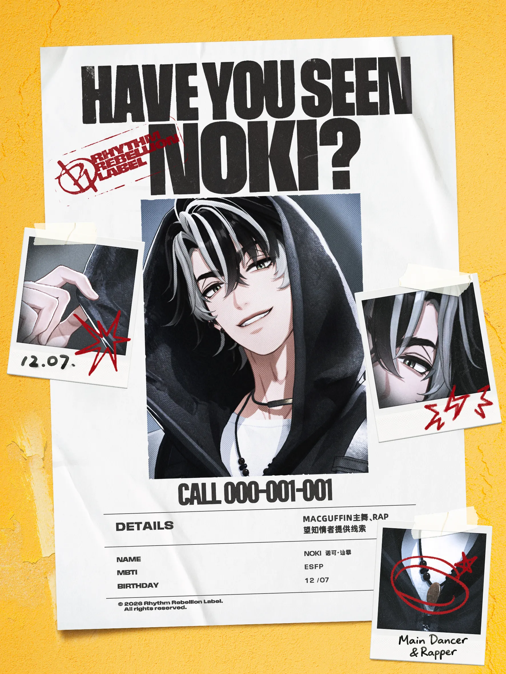Noki official profile card